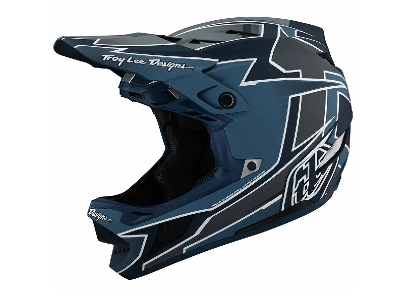 Bicycle helmet resource saving-Troy Lee Designs D4 Composite Full Face Helmet - Graph - Marine - 2021