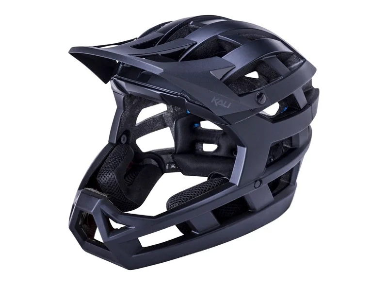 Bicycle helmet next-gen design-Kali Invader 2.0 Enduro Helmet - Matt Black