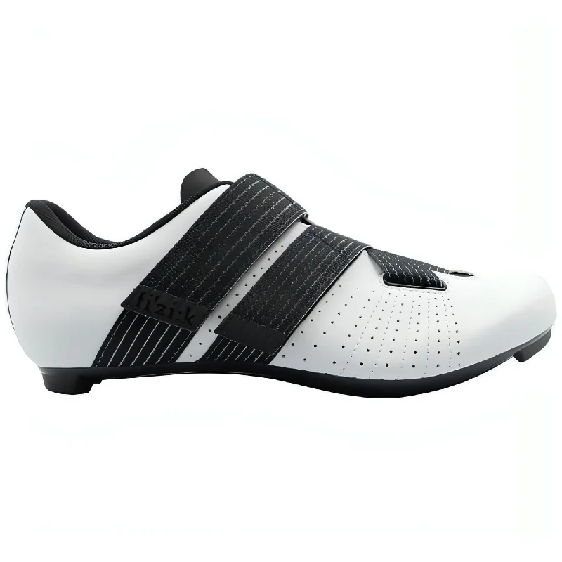 cycling clothing for intense sweat-Fizik R5 Tempo PowerStrap Mens Road Cycling Shoes - White