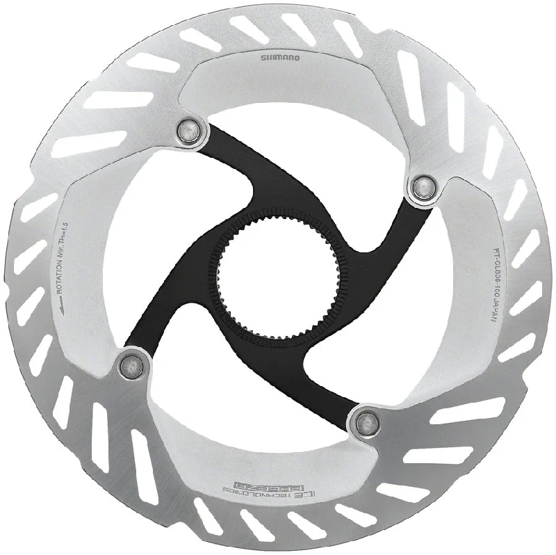 Bicycle brake rotor lightweight guard-Shimano GRX RT-CL800 S Disc Brake Rotor Lockring - 160mm CenterLock Silver