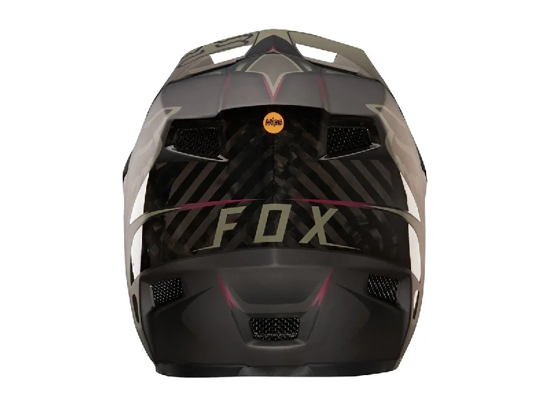 Bicycle helmet labor safe-Fox Racing Rampage Pro Carbon Kustom Full Face Helmet - Fatigue-Black