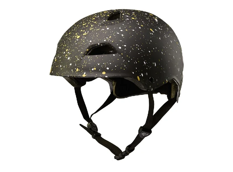 Bicycle helmet practical buy-Fox Racing Flight Splatter Dirt Jump Helmet - Black-Gold