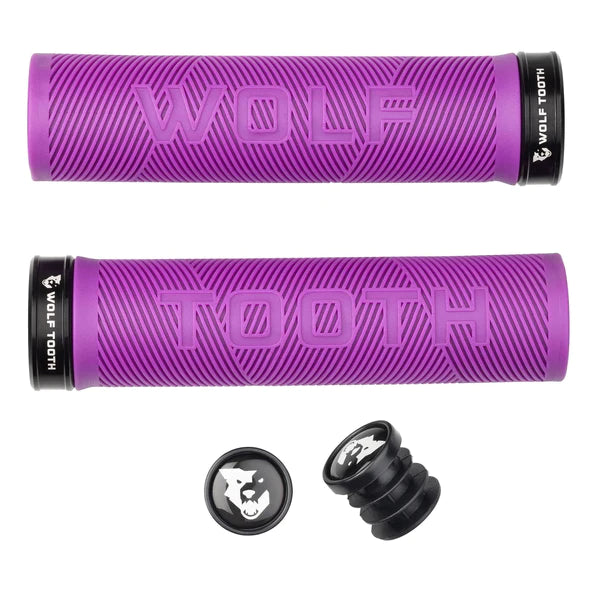 racing sleek bike grips-Wolf Tooth Components Echo Lock-On MTB Grips – Purple