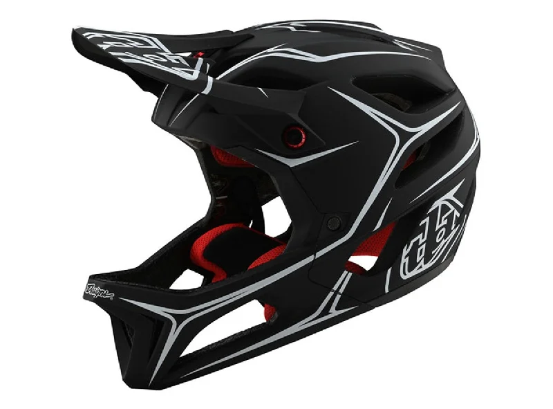 Bicycle helmet event gear-Troy Lee Designs Stage Full Face Helmet - Pinstripe - Black-White - 2020