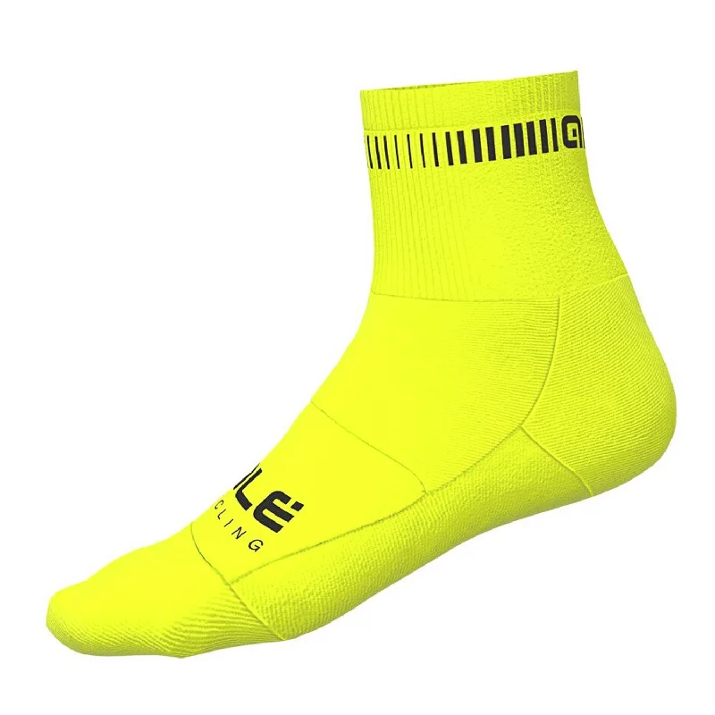 cycling clothing for warm areas-Calze Ale Logo Q-skin - Giallo fluo