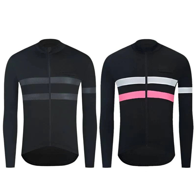 cycling clothing for penny pinchers-Men's Cycling Jersey Spring Autumn Warm Fleece Bike Jersey Long Sleeves Cycling Jacket Bike Clothes MTB Road Bike Pro