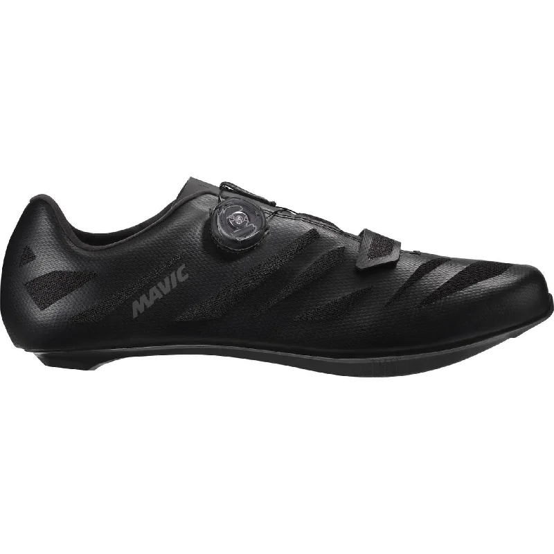 cycling clothing with full cuffs-Mavic Cosmic Elite SL Boa Mens Road Cycling Shoes - Black