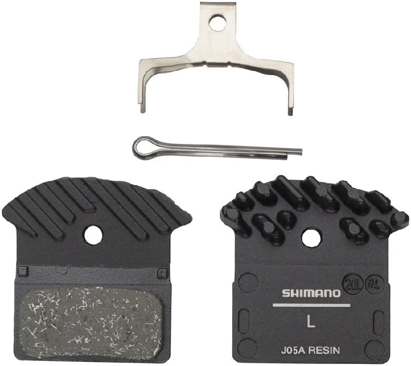 BMX bike pedal lightweight guard-Shimano J05A-RF Disc Brake Pad Spring - Resin Compound Finned Aluminum Back Plate