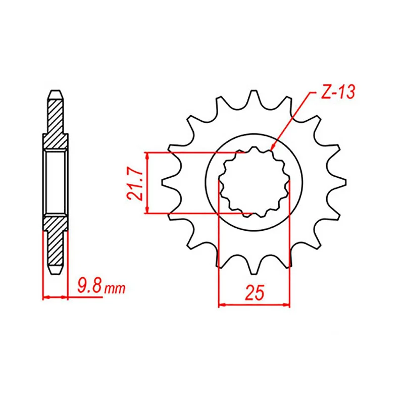 Quick-wick bike jersey-MTX 1587 Steel Front Sprocket #428 (19T) (10-3FH-19)