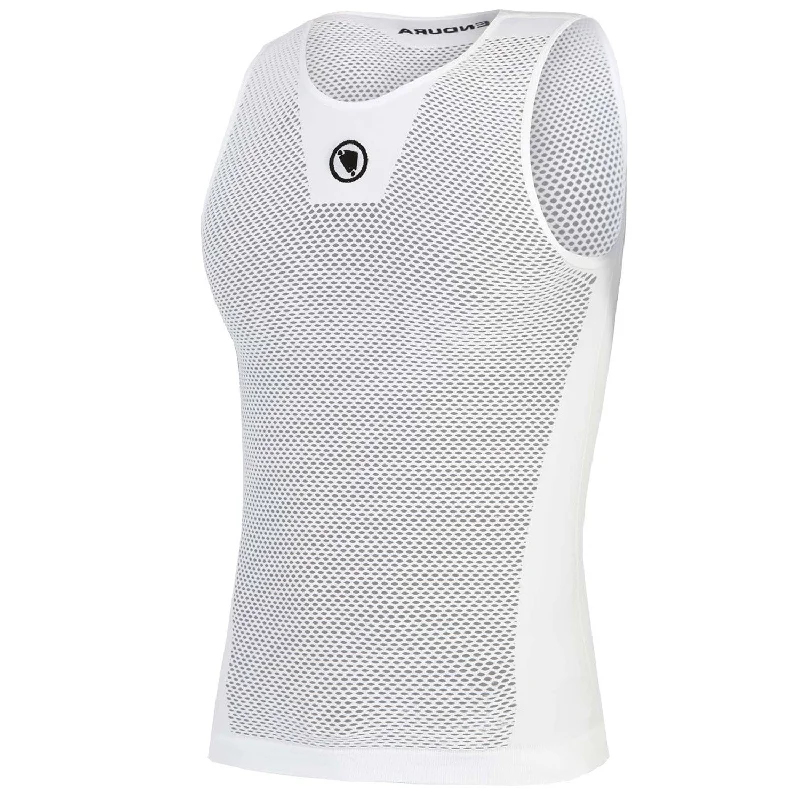 cycling clothing with sharp tones-Maglia intima senza maniche Endura Fishnet II - Bianco