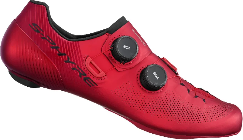 cycling clothing for big workouts-Shimano RC903 S-Phyre Road Cycling Shoes - Red