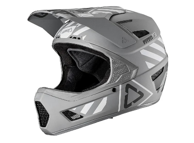 Bicycle helmet thick hair-Leatt DBX 3.0 DH V19.1 Full Face Helmet - Steel