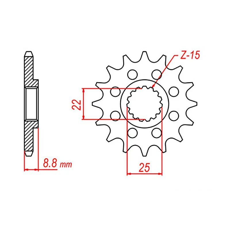 Tough trail bike boots-MTX 1901 Steel Front Sprocket #520 (14T) (10-KT1-14)