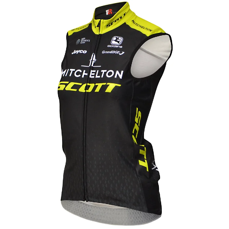 designer cycling clothing lines-Gilet Donna Giordana FR-C Pro Mitchelton Scott G-Shield 2018