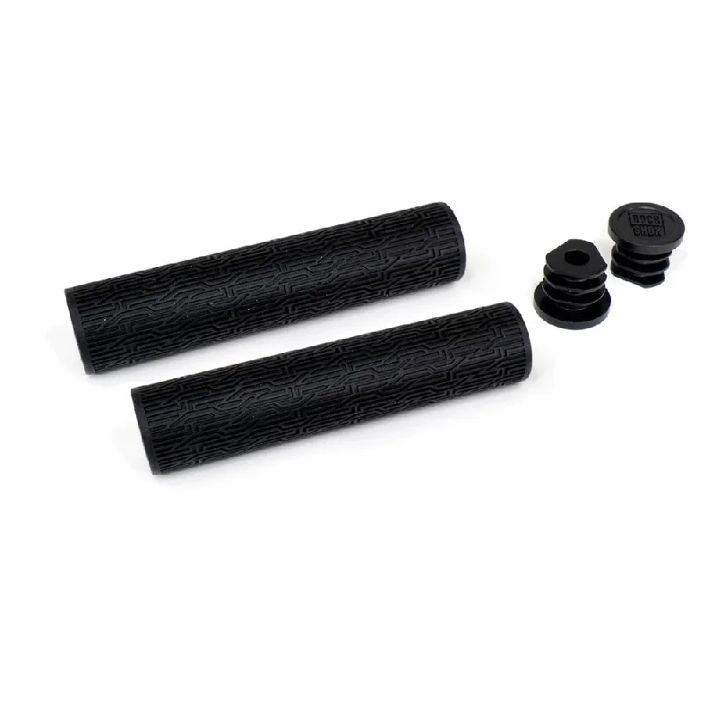 affordable plush bike grips-RockShox Textured MTB Grips - Black