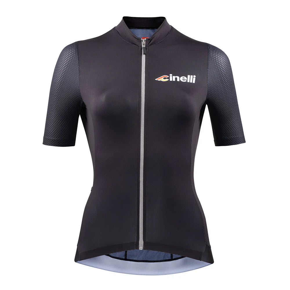 cycling clothing for quick clean-Maglia donna Cinelli Tempo - Nero