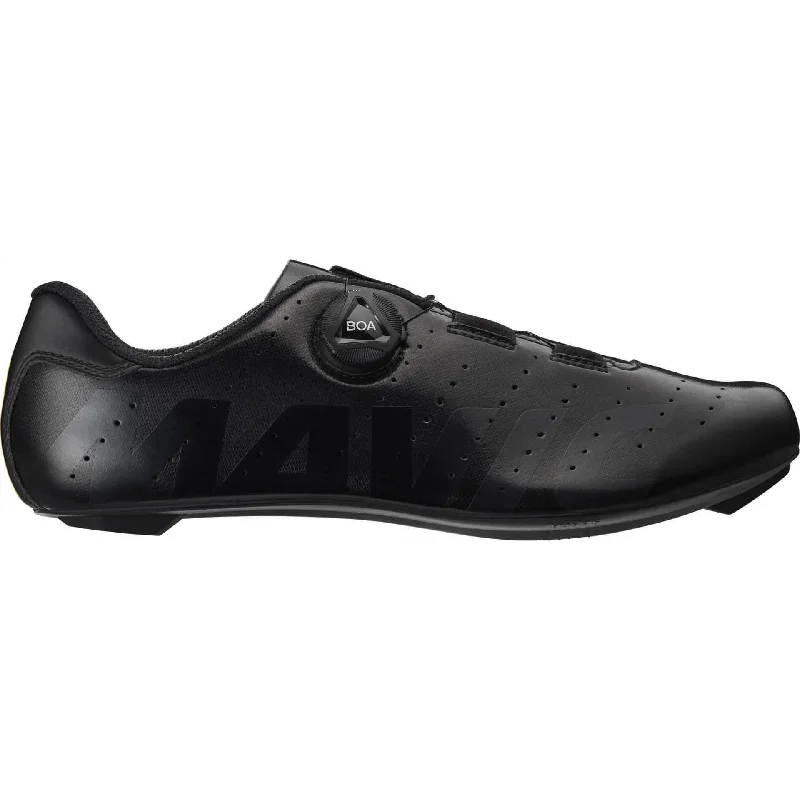 cycling clothing for dry paths-Mavic Cosmic Boa Mens Road Cycling Shoes - Black