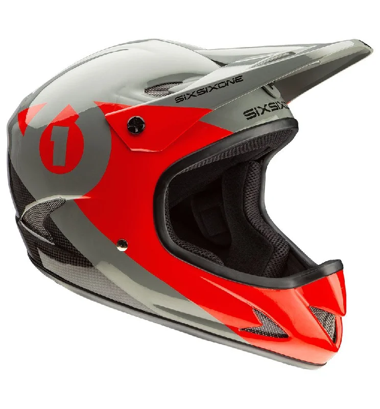 Bicycle helmet area safe-661 Rage Full Face Helmet - Black-Red