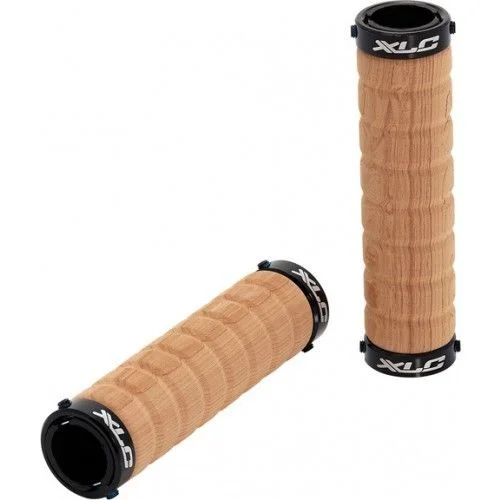 affordable trendy bike grips-RALEIGH XLC WOOD EFFECT LOCK ON MTB BIKE HANDLEBAR GRIPS COMFORTABLE FOAM