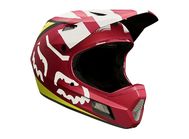 Bicycle helmet outdoor enthusiast-Fox Racing Rampage Comp Creo Full Face Helmet - Yellow-Black