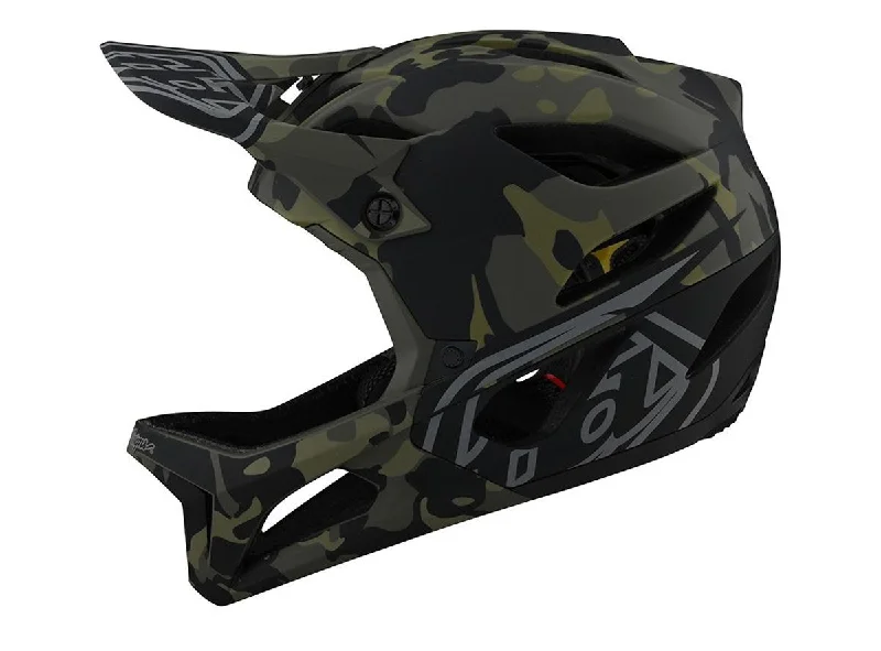 Bicycle helmet route buddy-Troy Lee Designs Stage Full Face Helmet - Camo Olive