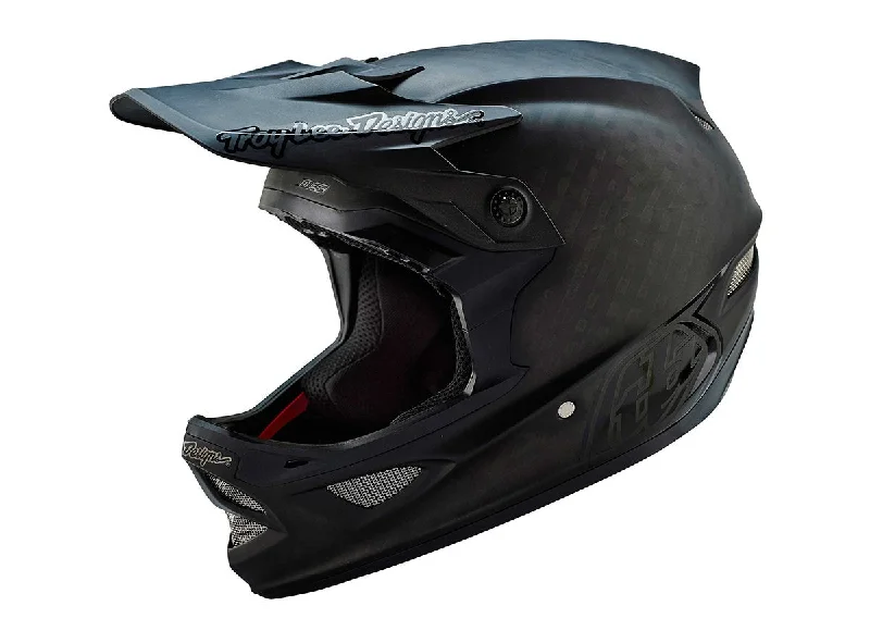 Bicycle helmet glow buy-Troy Lee Designs D3 Carbon Full Face Helmet - Midnight Black