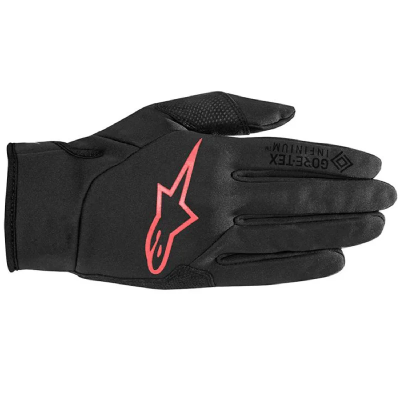 cycling clothing for prime riders-Guanti Alpinestars Cascade Gore Windstopper - Nero rosso