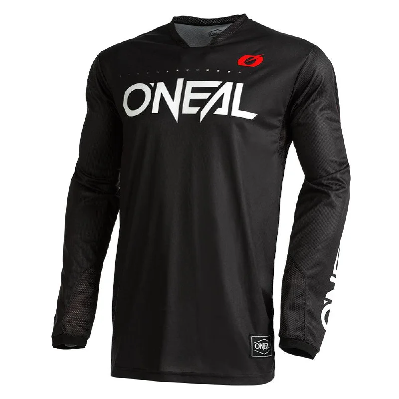 cycling clothing for chill dawns-ONEAL 2024 HARDWEAR ELITE JERSEY - BLACK