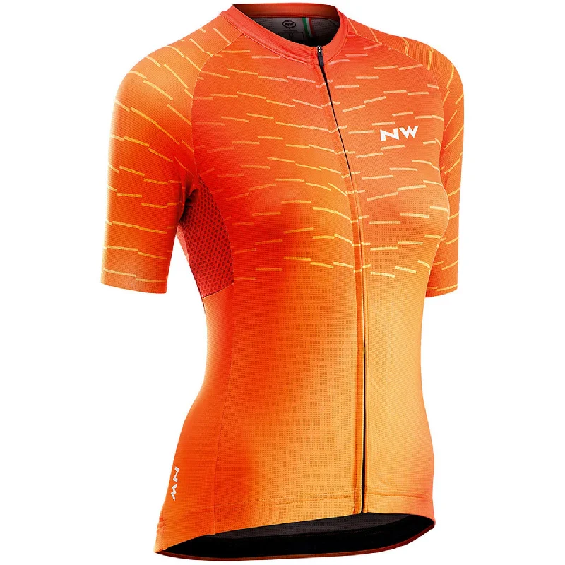 cycling clothing with cozy layers-Maglia donna Northwave Blade - Arancio