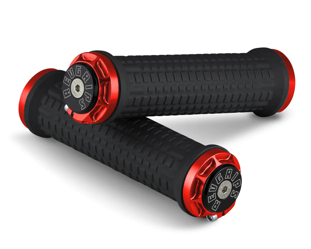 beginner sustainable bike grips-RevGrips Pro Series Standard - Small - Black-Red