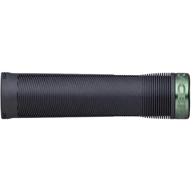 single-density flat bike grips-Race Face Chester Lock-On Grips - 31mm - Forest Green