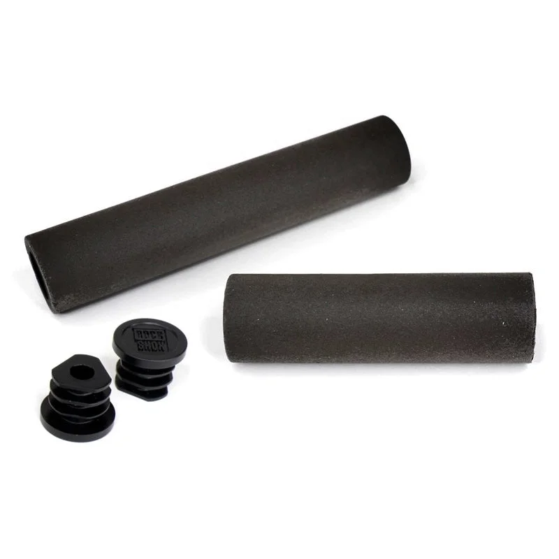 padded satin bike grips-RockShox TwistLoc Grips - Smooth - Black