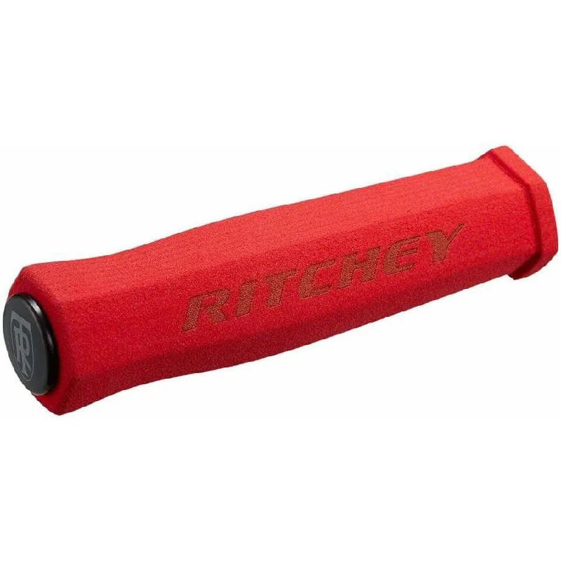 weather-resistant sleek bike grips-WCS Truegrip Bike Handlebar Grips - Red