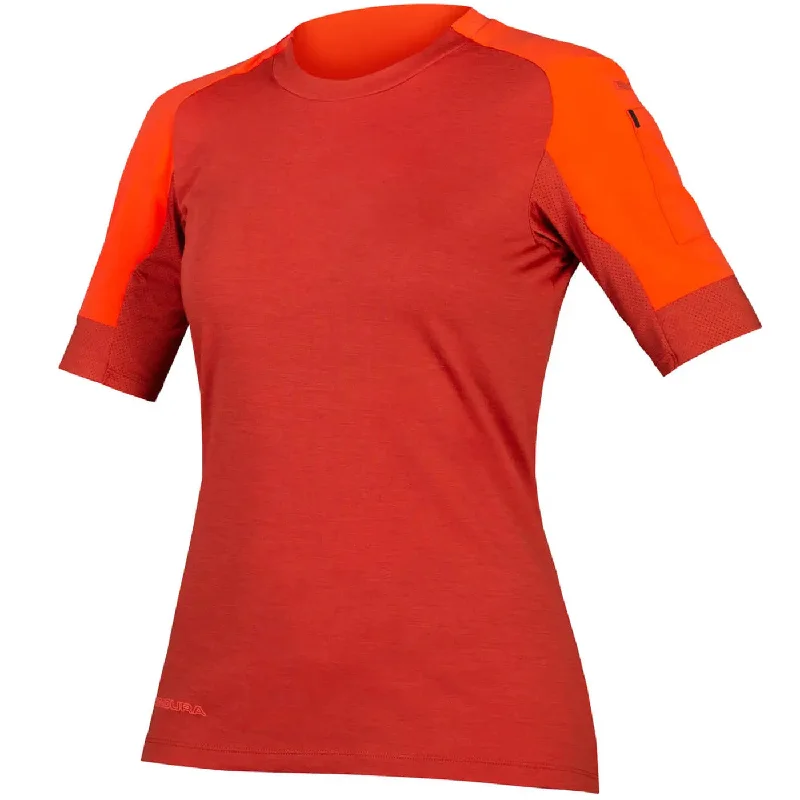 cycling clothing with glide touch-Maglia donna Endura GV500 - Rosso