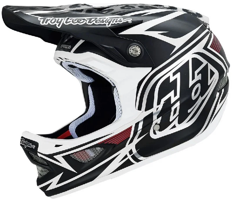 Bicycle helmet doctor approved-Troy Lee Designs D3 Composite Full Face Helmet - Speeda White