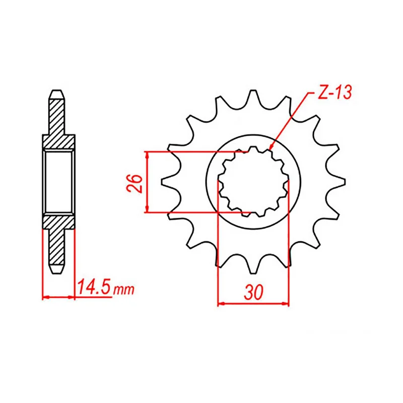 Breathable shoe shields-MTX 1332 Steel Front Sprocket #525 (16T) (10-MW3-16)