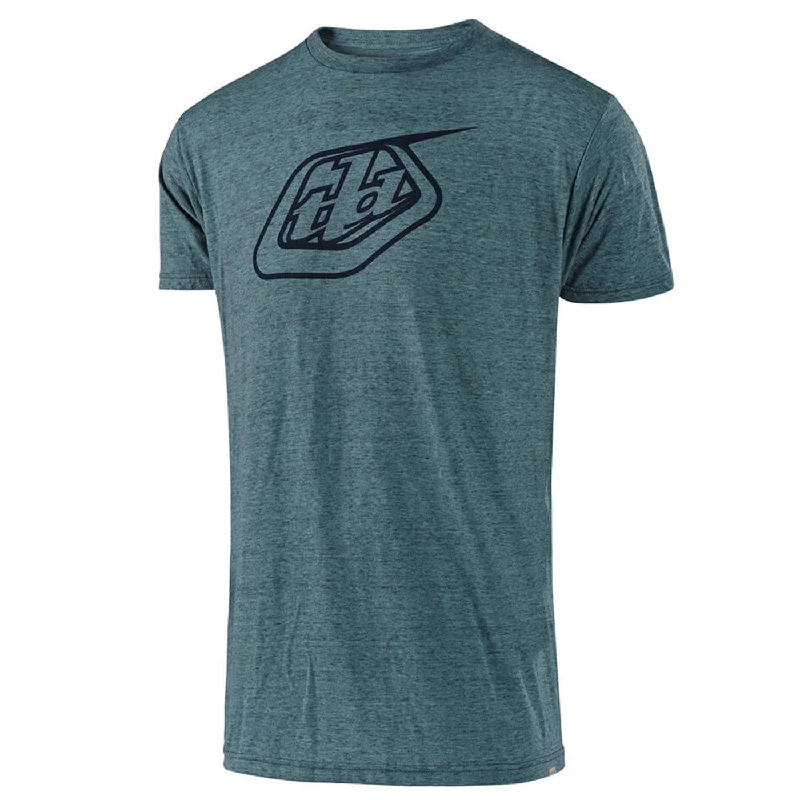 cycling clothing with dusk visibility-T-Shirt Troy Lee Designs Logo - Verde