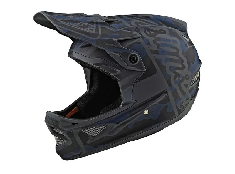 Bicycle helmet high-end-Troy Lee Designs D3 Fiberlite Factory Camo Full Face Helmet - Gray