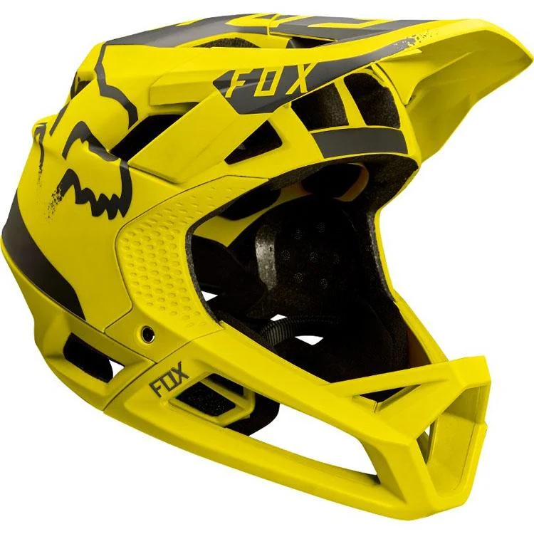 Bicycle helmet thin hair-Fox Racing Proframe Moth Full Face Helmet - Dark Yellow