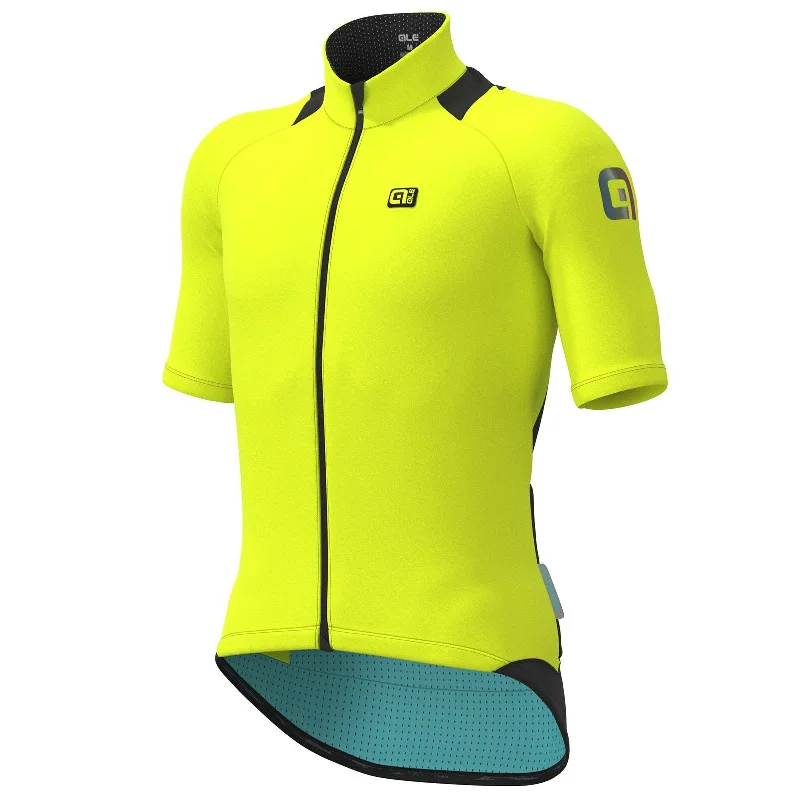 cycling clothing with snug support-Maglia Ale Klimatik K-Idro - Giallo fluo