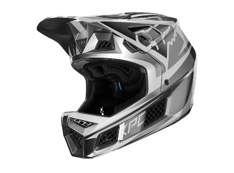 Bicycle helmet penny wise-Fox Racing Rampage Pro Carbon Full Face Helmet - Weld - Metallic Silver - 2019