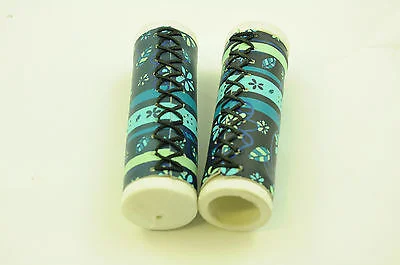 composite adventure bicycle grips-LADIES BIKE RALEIGH 90mm HANDLEBAR GRIPS MULTI COL FLORAL PATTERN WAGG39