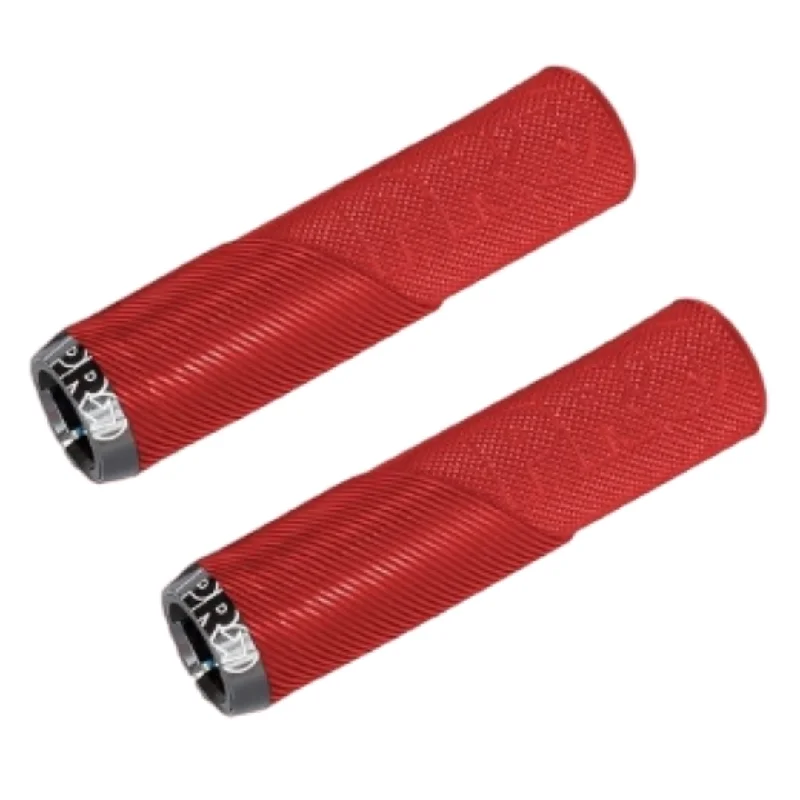 solid color urban bicycle grips-Pro Lock On Trail Grips - Red