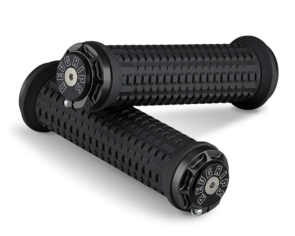 adult impact-resistant bike grips-RevGrips Pro Series Standard - Medium - Black-Black