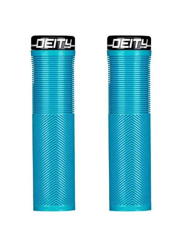 textured slim bike grips-Deity Components Knuckleduster Grips - Turquoise