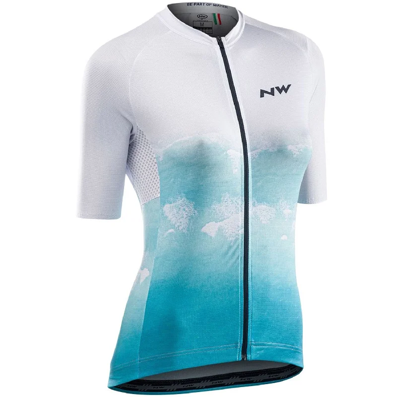 cycling clothing for evening spins-Maglia donna Northwave Water - Bianco