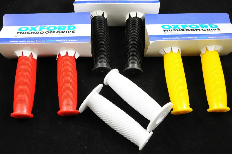 dual-density futuristic grips-MUSHROOM TYPE BMX HANDLEBAR GRIPS CHOICE OF RED,YELLOW BLACK OR WHITE NEW