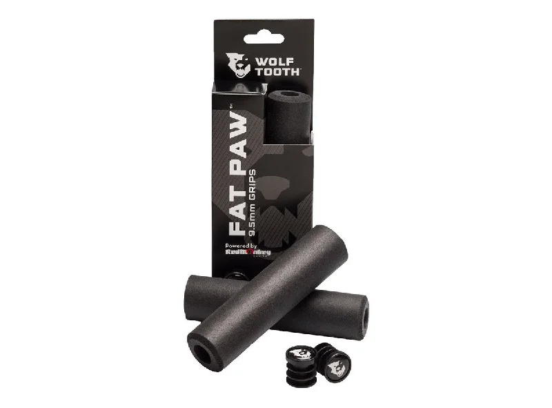 lightweight nylon bike grips-Wolf Tooth Components Fat Paw Grips - Black