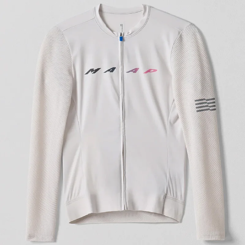 cycling clothing for huge tours-Maglia donna maniche lunghe Maap Blurred Evade Pro Base - Bianco