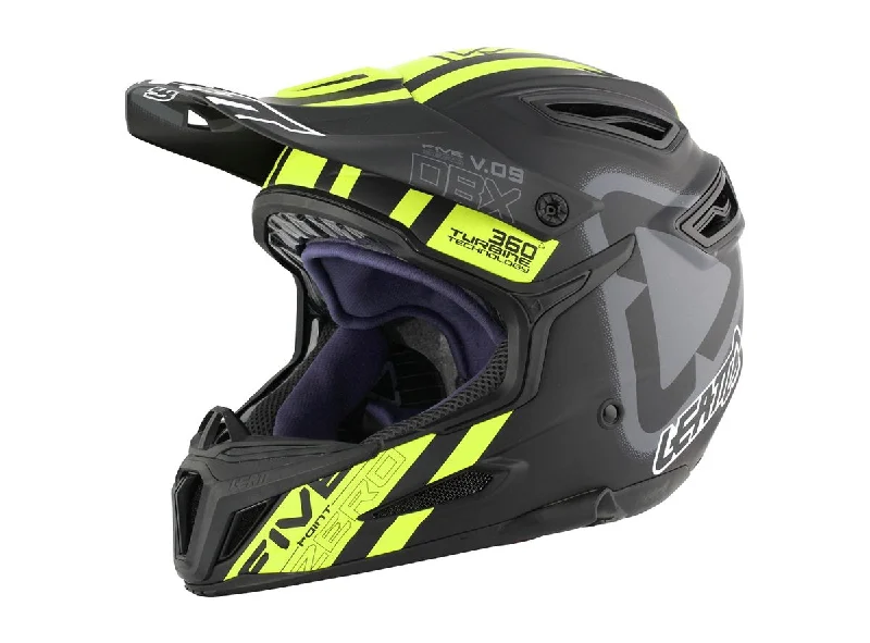 Bicycle helmet team gear-Leatt DBX 5.0 V09 Full Face Helmet - Black-Yellow